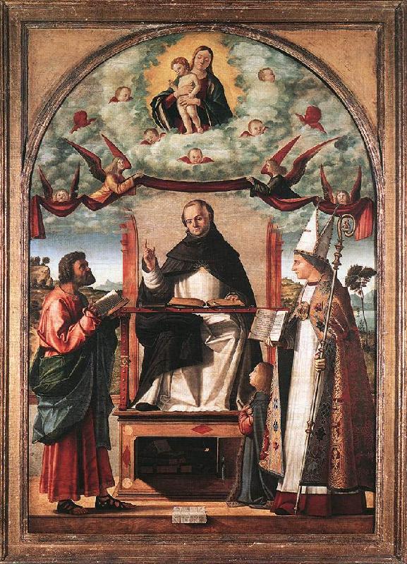 St Thomas in Glory between St Mark and St Louis of Toulouse dfg, CARPACCIO, Vittore